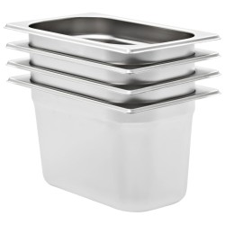 vidaXL Gastronormbehälter 4 Stk. GN 1/4 150 mm Edelstahl 