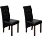 vidaXL Esszimmerstühle 2 Stk. Schwarz Kunstleder vidaXL Esszimmerstühle 2 Stk. Schwarz Kunstleder