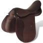 Pferdereiten Sattelset 17,5" echtes Leder braun 12 cm Pferdereiten Sattelset 17,5" echtes Leder braun 12 cm