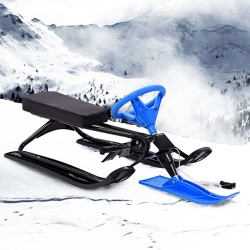 vidaXL Schlitten Bob Schwarz und Blau 