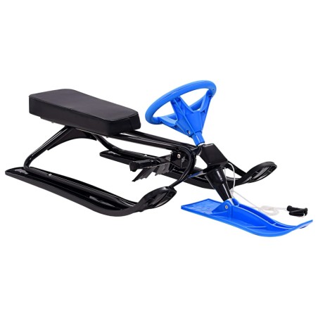 vidaXL Schlitten Bob Schwarz und Blau 