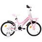 vidaXL Kinderfahrrad mit Frontgepäckträger 16 Zoll Weiß und Rosa vidaXL Kinderfahrrad mit Frontgepäckträger 16 Zoll Weiß und Rosa