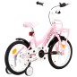vidaXL Kinderfahrrad mit Frontgepäckträger 16 Zoll Weiß und Rosa vidaXL Kinderfahrrad mit Frontgepäckträger 16 Zoll Weiß und Rosa