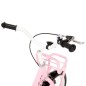 vidaXL Kinderfahrrad mit Frontgepäckträger 16 Zoll Weiß und Rosa vidaXL Kinderfahrrad mit Frontgepäckträger 16 Zoll Weiß und Rosa