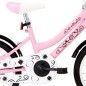 vidaXL Kinderfahrrad mit Frontgepäckträger 16 Zoll Weiß und Rosa vidaXL Kinderfahrrad mit Frontgepäckträger 16 Zoll Weiß und Rosa