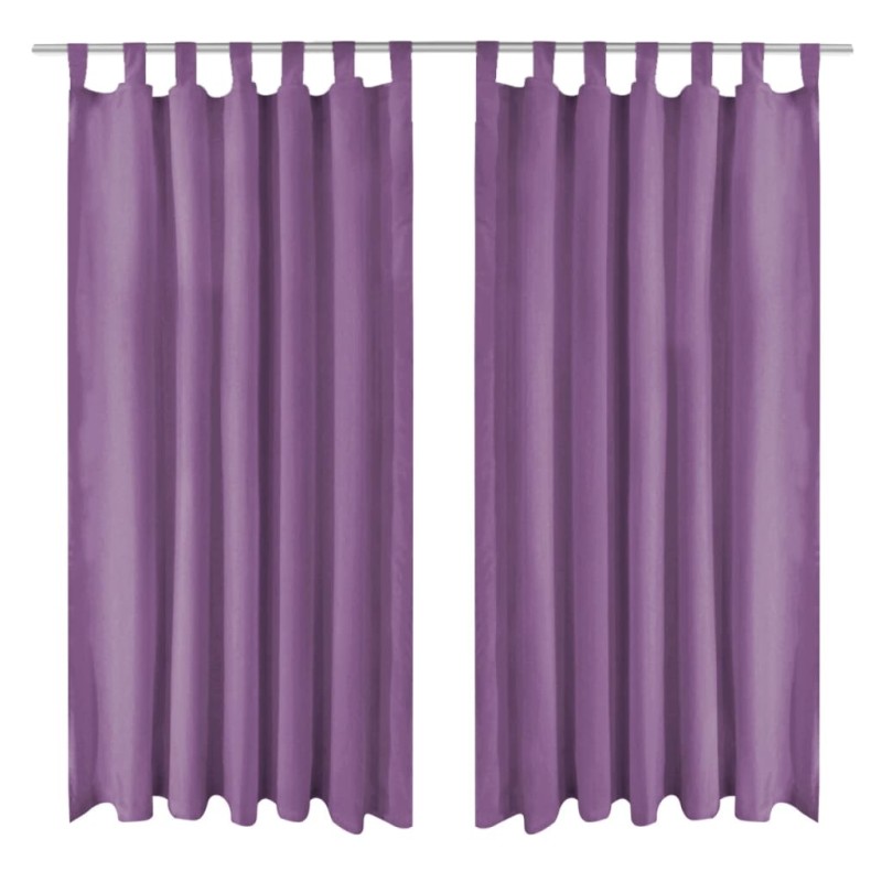 vidaXL Vorhänge Mikro-Satin 2 Stk. mit Schlaufen 140×245 cm Lila vidaXL Vorhänge Mikro-Satin 2 Stk. mit Schlaufen 140×245 cm Lila