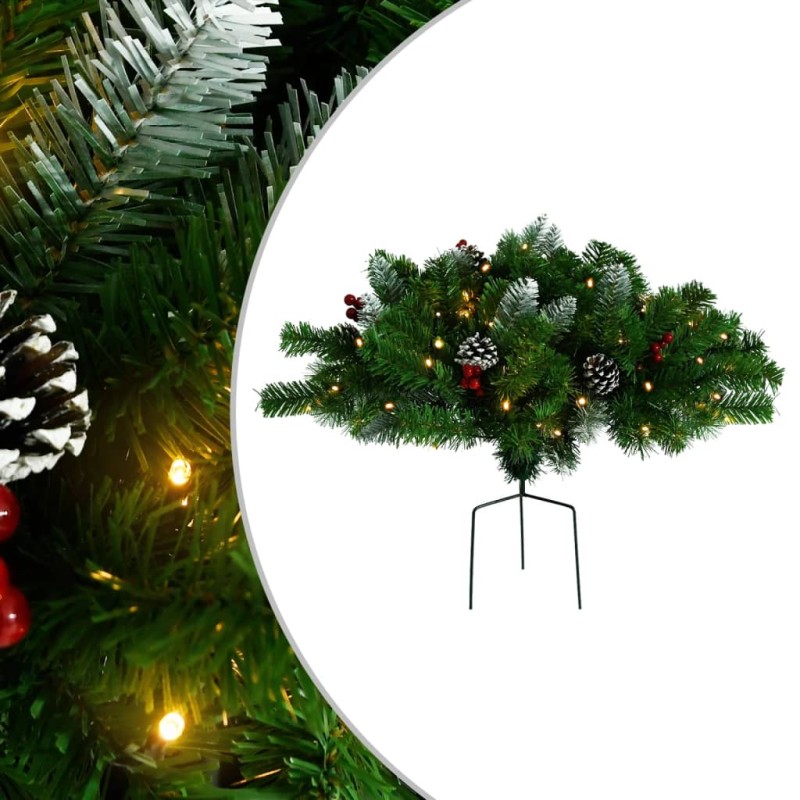 Künstlicher Weihnachtsbaum mit LEDs Grün 40 cm PVC Künstlicher Weihnachtsbaum mit LEDs Grün 40 cm PVC