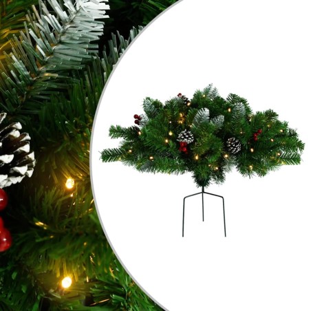 Künstlicher Weihnachtsbaum mit LEDs Grün 40 cm PVC