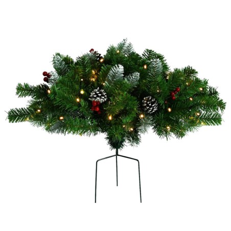 Künstlicher Weihnachtsbaum mit LEDs Grün 40 cm PVC