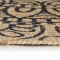vidaXL Teppich Handgefertigt Jute mit Dunkelblauem Aufdruck 150 cm vidaXL Teppich Handgefertigt Jute mit Dunkelblauem Aufdruck 150 cm