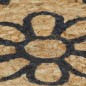 vidaXL Teppich Handgefertigt Jute mit Dunkelblauem Aufdruck 150 cm vidaXL Teppich Handgefertigt Jute mit Dunkelblauem Aufdruck 150 cm