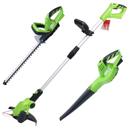 vidaXL 3-tlg. Akku-Gartengeräte-Set