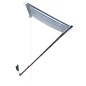 vidaXL Einziehbare Markise mit LED 400×150 cm Blau und Weiß vidaXL Einziehbare Markise mit LED 400×150 cm Blau und Weiß