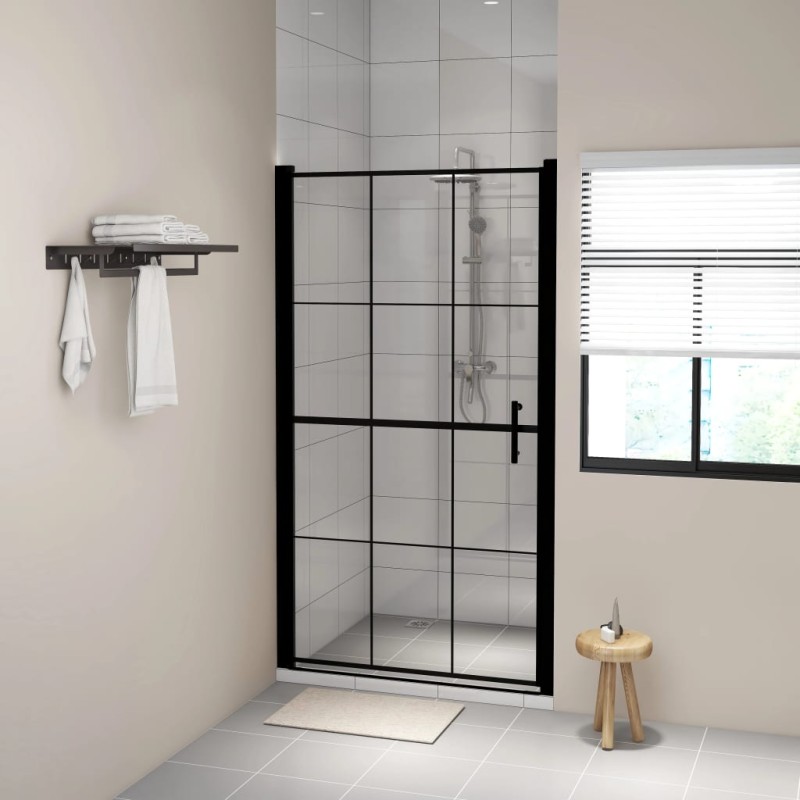vidaXL Duschtür Hartglas 100x178 cm Schwarz vidaXL Duschtür Hartglas 100x178 cm Schwarz