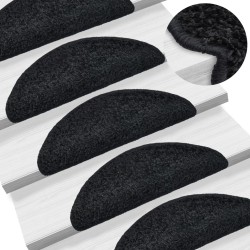 vidaXL Stufenmatten 5 Stk. 56x17x3 cm Schwarz