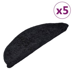 vidaXL Stufenmatten 5 Stk. 56x17x3 cm Schwarz
