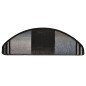vidaXL Stufenmatten Selbstklebend 10 Stk 65x21x4 cm Schwarz Grau vidaXL Stufenmatten Selbstklebend 10 Stk 65x21x4 cm Schwarz Grau