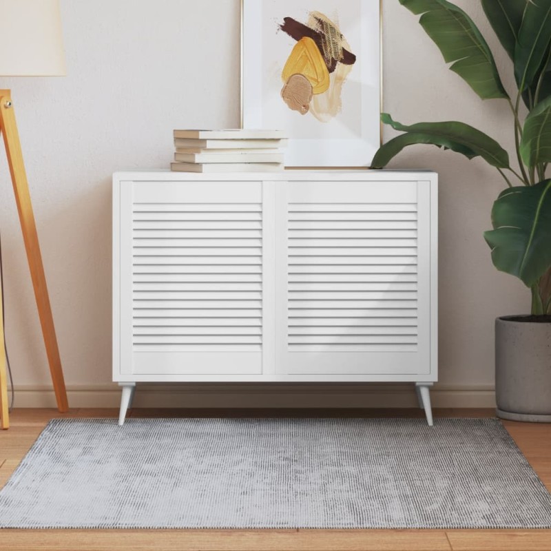 vidaXL Schranktüren Lamellen-Design 2 Stk Weiß 61,5x49,4 cm Massivholz vidaXL Schranktüren Lamellen-Design 2 Stk Weiß 61,5x49,4 cm Massivholz