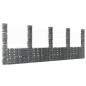 vidaXL Gabionenkorb U-Form mit 5 Säulen Eisen 500x20x200 cm vidaXL Gabionenkorb U-Form mit 5 Säulen Eisen 500x20x200 cm