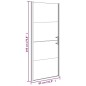 vidaXL Duschtür 81x195 cm Halbmatt Hartglas Schwarz vidaXL Duschtür 81x195 cm Halbmatt Hartglas Schwarz