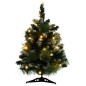 Künstlicher Weihnachtsbaum mit Ständer und LEDs Grün 60 cm PVC Künstlicher Weihnachtsbaum mit Ständer und LEDs Grün 60 cm PVC