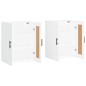 vidaXL Wandschränke 2 Stk. Weiß Holzwerkstoff vidaXL Wandschränke 2 Stk. Weiß Holzwerkstoff