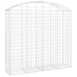 vidaXL Gabione mit Hochbogen 200x50x180/200 cm Verzinktes Eisen vidaXL Gabione mit Hochbogen 200x50x180/200 cm Verzinktes Eisen