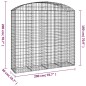 vidaXL Gabione mit Hochbogen 200x50x180/200 cm Verzinktes Eisen vidaXL Gabione mit Hochbogen 200x50x180/200 cm Verzinktes Eisen