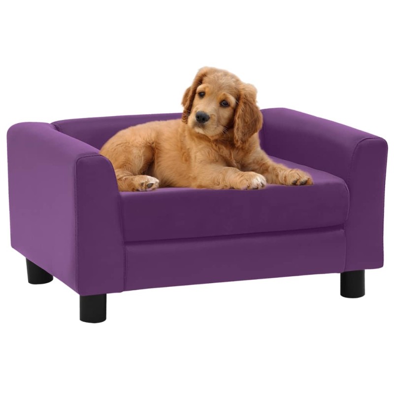 vidaXL Hundesofa Schaumstoffkissen 60x43x30cm Plüsch Kunstleder vidaXL Hundesofa Schaumstoffkissen 60x43x30cm Plüsch Kunstleder
