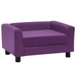 vidaXL Hundesofa Schaumstoffkissen 60x43x30cm Plüsch Kunstleder
