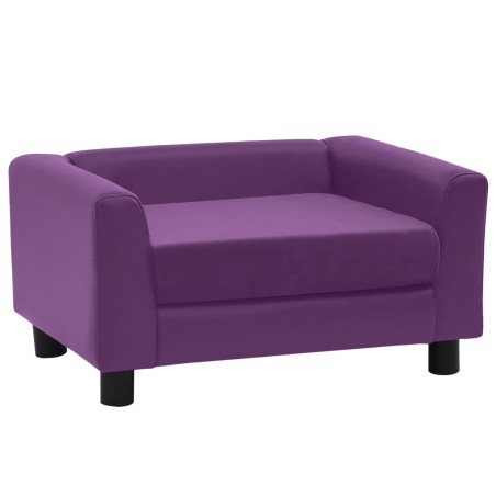 vidaXL Hundesofa Schaumstoffkissen 60x43x30cm Plüsch Kunstleder