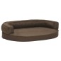 vidaXL Hundematratze Ergonomisch 90x64 cm Leinenoptik Braun vidaXL Hundematratze Ergonomisch 90x64 cm Leinenoptik Braun