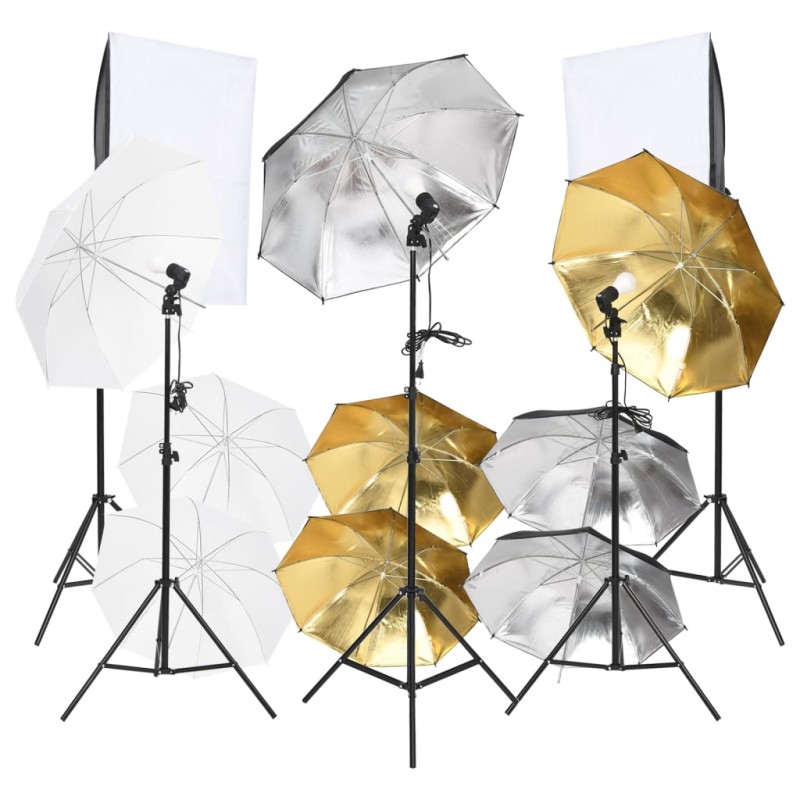 vidaXL 9-tlg. Fotostudio-Set mit Beluchtung-Set und Softboxen vidaXL 9-tlg. Fotostudio-Set mit Beluchtung-Set und Softboxen