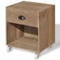 vidaXL Nachttisch Braun Massivholz vidaXL Nachttisch Braun Massivholz