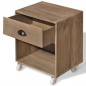 vidaXL Nachttisch Braun Massivholz vidaXL Nachttisch Braun Massivholz