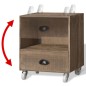 vidaXL Nachttisch Braun Massivholz vidaXL Nachttisch Braun Massivholz