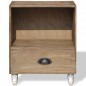 vidaXL Nachttisch Braun Massivholz vidaXL Nachttisch Braun Massivholz