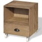vidaXL Nachttisch Braun Massivholz vidaXL Nachttisch Braun Massivholz