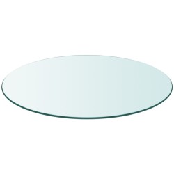 vidaXL Tischplatte aus gehärtetem Glas rund 700 mm 