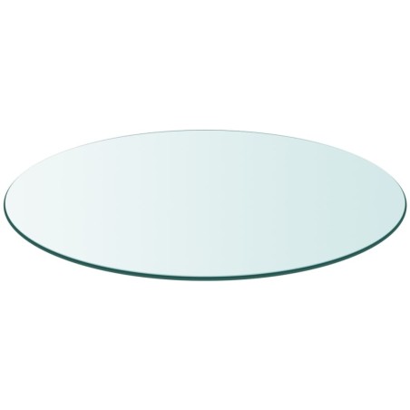 vidaXL Tischplatte aus gehärtetem Glas rund 700 mm 