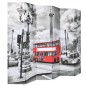 vidaXL Raumteiler klappbar 228 x 170 cm London Bus Schwarz-Weiß vidaXL Raumteiler klappbar 228 x 170 cm London Bus Schwarz-Weiß