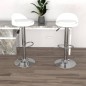 Barhocker 2 Stk. Weiß Kunstleder Barhocker 2 Stk. Weiß Kunstleder