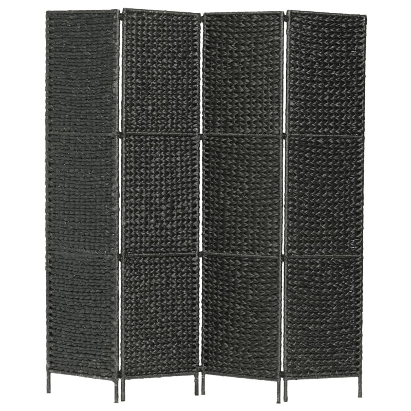 vidaXL 4-teiliger Paravent Schwarz 154×160 cm Wasserhyazinthe vidaXL 4-teiliger Paravent Schwarz 154×160 cm Wasserhyazinthe