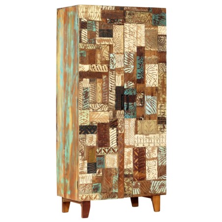 vidaXL Highboard Handgeschnitzt 85x45x180 cm Altholz Massiv