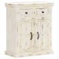 vidaXL Sideboard Weiß 65x30x75 cm Massivholz Mango vidaXL Sideboard Weiß 65x30x75 cm Massivholz Mango