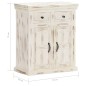 vidaXL Sideboard Weiß 65x30x75 cm Massivholz Mango vidaXL Sideboard Weiß 65x30x75 cm Massivholz Mango