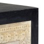 vidaXL Nachttisch Handgeschnitzt Grau 40x30x50 cm Massivholz Mango vidaXL Nachttisch Handgeschnitzt Grau 40x30x50 cm Massivholz Mango