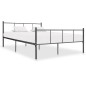 vidaXL Bettgestell Grau Metall 160×200 cm vidaXL Bettgestell Grau Metall 160×200 cm