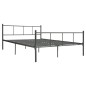 vidaXL Bettgestell Grau Metall 160×200 cm vidaXL Bettgestell Grau Metall 160×200 cm
