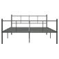 vidaXL Bettgestell Grau Metall 160×200 cm vidaXL Bettgestell Grau Metall 160×200 cm
